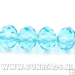 Facet kraal donut 6x4mm (blauw)