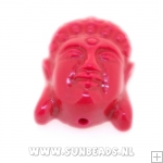 Resin kraal buddha 24mm (koraal)