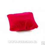 Armband kussentje, velours, fuchsia, 12 x 9 cm (4 stuks)