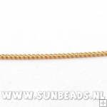 Jasseron 3mm rose goud plat