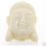 Resin kraal buddha 28mm (beige)