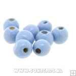 Houten kraal rond 6mm (iceblue)