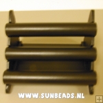 Armband standaard, liggend, velours, zwart, 3 rollen Armband standaard, liggend, velours, zwart, 3 rollen