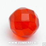 Facet kraal rond 6mm (oranje)