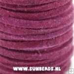 Suede veter 2meter (cerise)