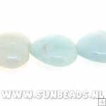 Halfedelsteen Amazonite hart plat 18mm