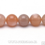 Halfedelsteen Sunstone rond 10mm AA quality