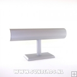 Armband standaard, liggend, PU leer, zilver, 1 rol Armband standaard, liggend, PU leer, zilver, 1 rol