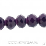 Facetkraal 4x3mm (donkerpaars)