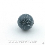 Halfedelsteen jade gecarved bol 16mm