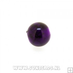 Glaskraal rond 8mm (donkerpaars)