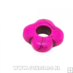 Turquoise bloem open 15mm (roze)