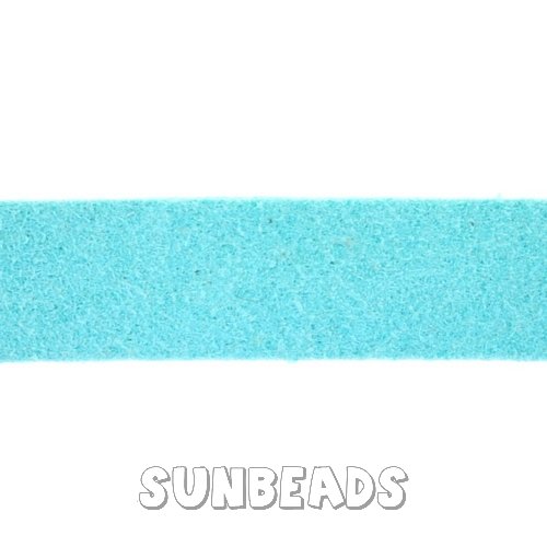 Suede veter plat 10mm (turquoise) - Klik op de afbeelding om het venster te sluiten