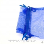 Organza zakje koningsblauw 9x12cm (10st.)