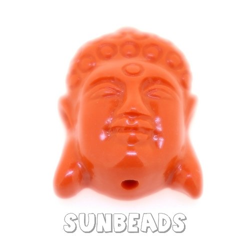 Resin kraal buddha 24mm (koraal) - Klik op de afbeelding om het venster te sluiten