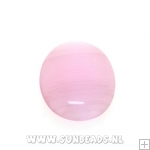 Plaksteen ovaal catseye 16x12mm (roze)