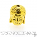 Metalen kraal buddha (goud)