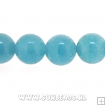 Blue sponge quartz kraal rond 6mm