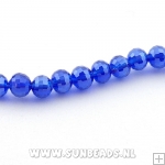 Facet kraal rond 6mm (donkerblauw)