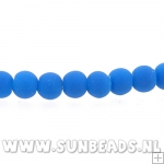 Glaskraal rond 6mm (blauw)