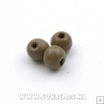 Houten kraal rond 8mm (taupe)