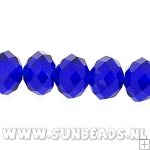 Facet kraal donut 8x6mm (donkerblauw)