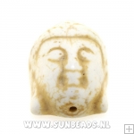 Turquoise kraal buddha 30mm (beige)