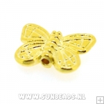Metalen kraal vlinder (goud)