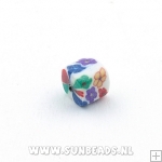 Fimo kraal blokje 8mm (wit)