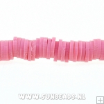 Fimo schijfje 6mm (roze)