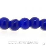 Glaskraal rond 4mm (donkerblauw)