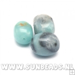 Halfedelsteen bonk 12x16mm (amazonite)