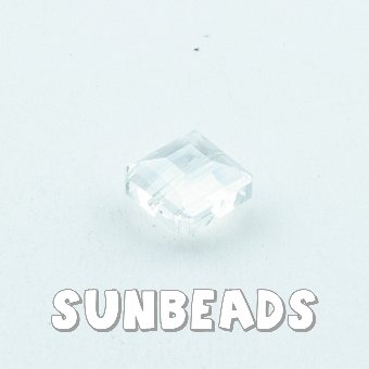 Facet kraal vierkant 12x12mm (crystal AB) - Klik op de afbeelding om het venster te sluiten