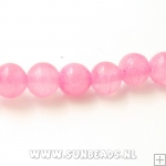 Halfedelsteen rond 4mm (fuchsia)