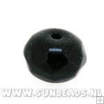 Halfedelsteen donut facet 14x10mm (blue goldstone)