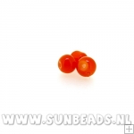 Glaskraal rond 4mm (oranje)