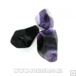 Halfedelsteen langwerpig brokje (amethyst)