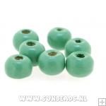 Houten kraal rond 6mm (zeegroen)