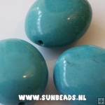 Halfedelsteen ovaal turquoise