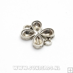 Metalen tussenstuk bloem 27mm (zilver)