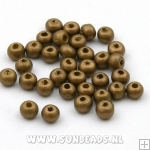 Houten kraal rond 4mm (brons)