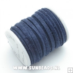 Suede veter 2meter (donkerblauw)