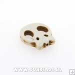 Turquoise kraal skull 20mm (beige)