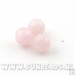 Halfedelsteen rond 6mm (roze)