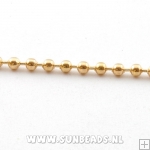 Ball chain ketting 2mm rosegoud