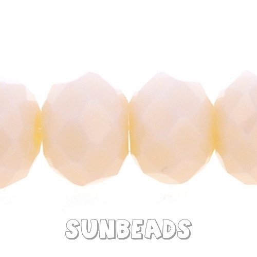 Facet kraal donut 8x6mm (creme) - Klik op de afbeelding om het venster te sluiten