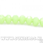 Facet kraal donut 4x3mm (lichtgroen)