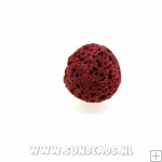 Lava kraal rond 8mm (rood/bruin)