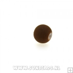 Glaskraal rond 8mm (bruin)