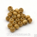 Houten kraal rond 8mm (beige)